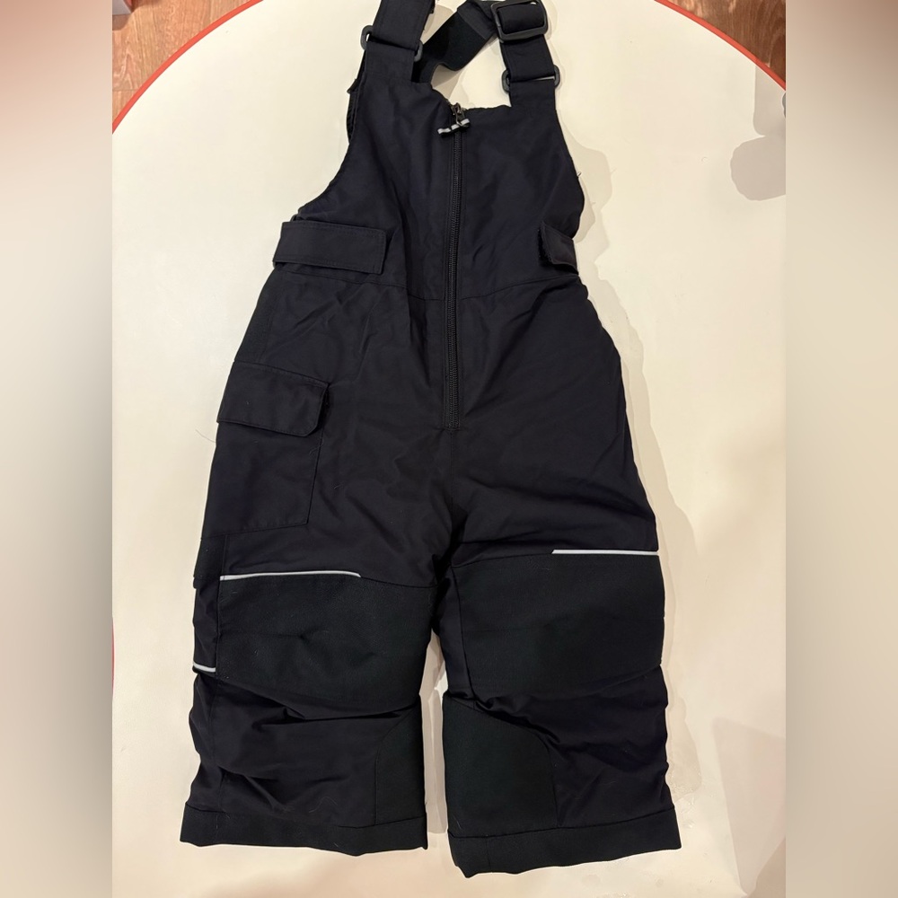 Columbia Black Snow Bib for Kids Unisex Size 2T